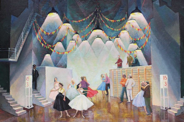 Мелков Анатолий Сергеевич. Эскиз театральной декорации к мюзиклу «Вестсайдская история» для театра им. В.Ф.  Комиссаржевской, Ленинград 